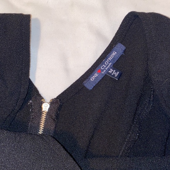 Black Romper with Gold Zipper - Picture 5 of 5